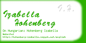 izabella hohenberg business card